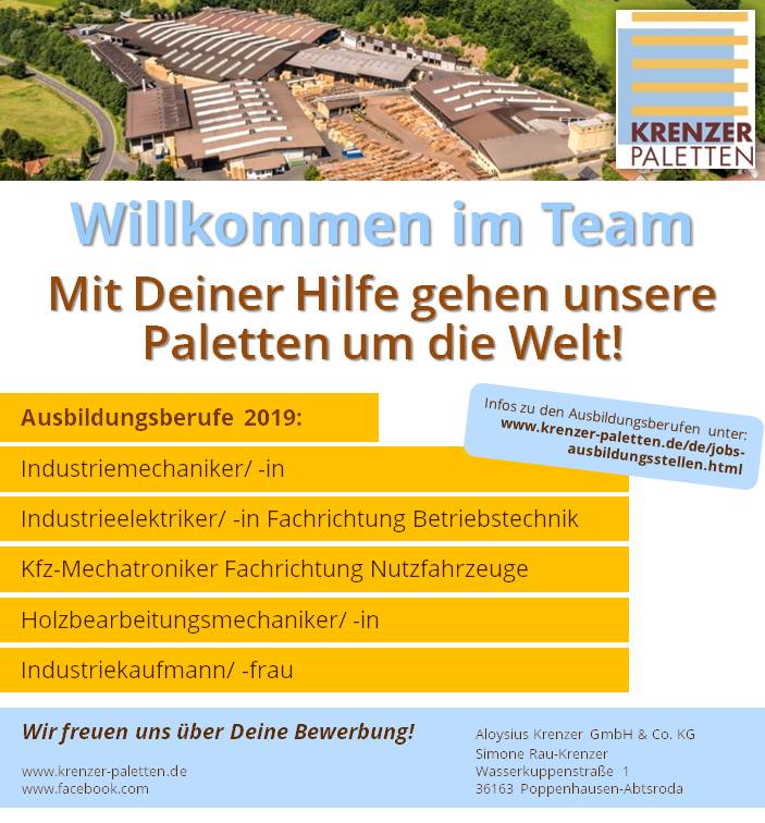 Ausbildungsstellen Krenzer Paletten